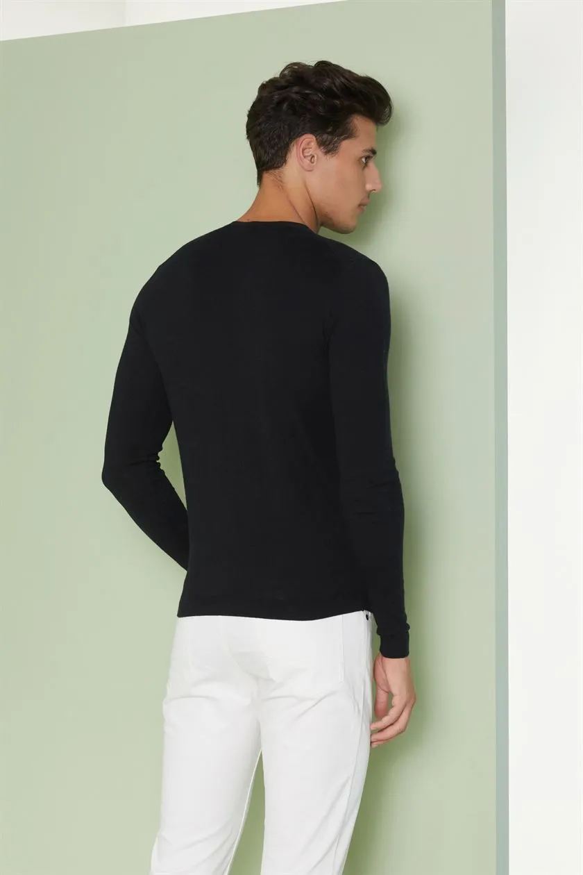 Perona   I   Mensweaters & Cardigansweater-Drake-Pma-Fv21-3081-Black  AS8253