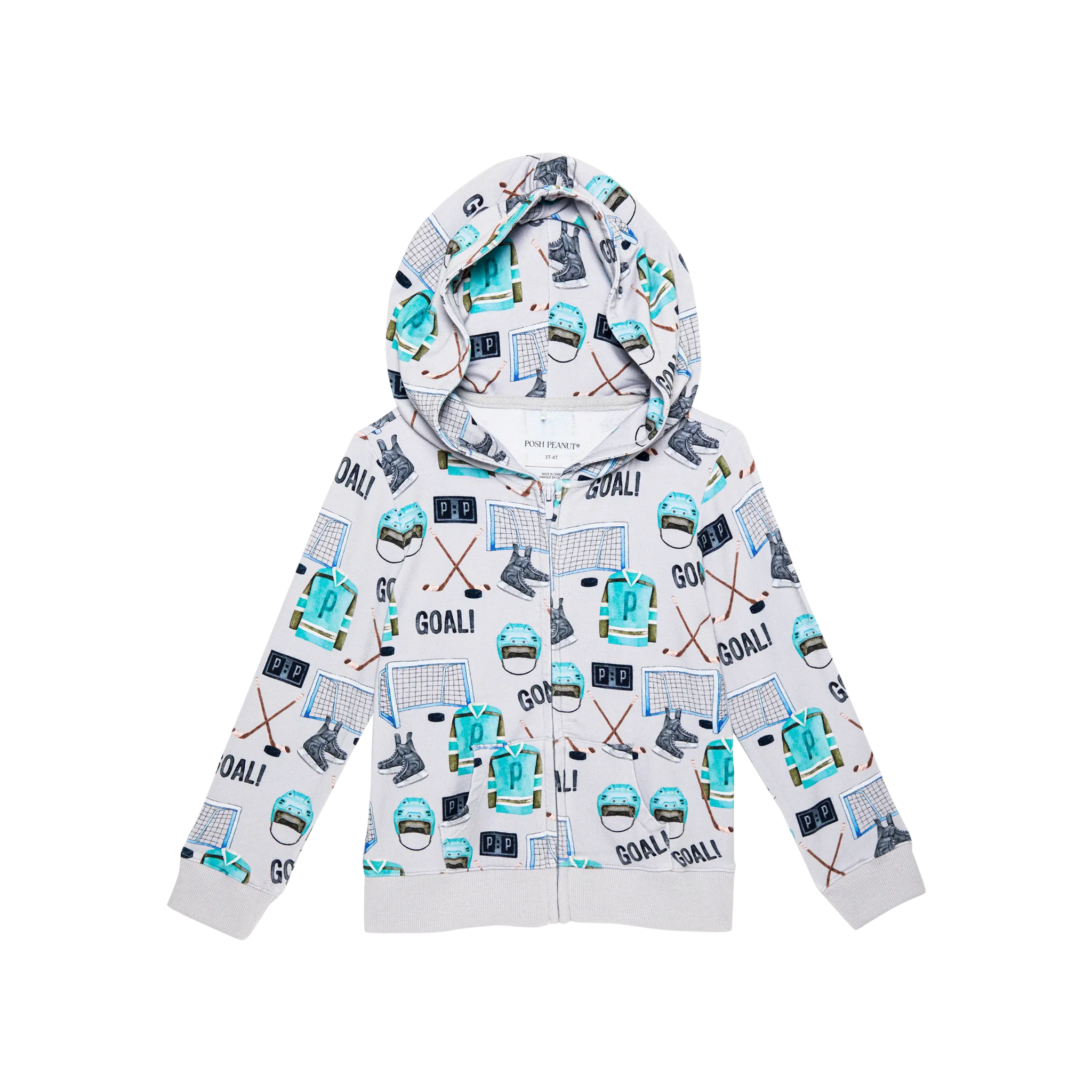 Posh Peanut Bamboo/Terry Zippered Hoodie Jacket in Mayford (Hockey)—RESTOCK