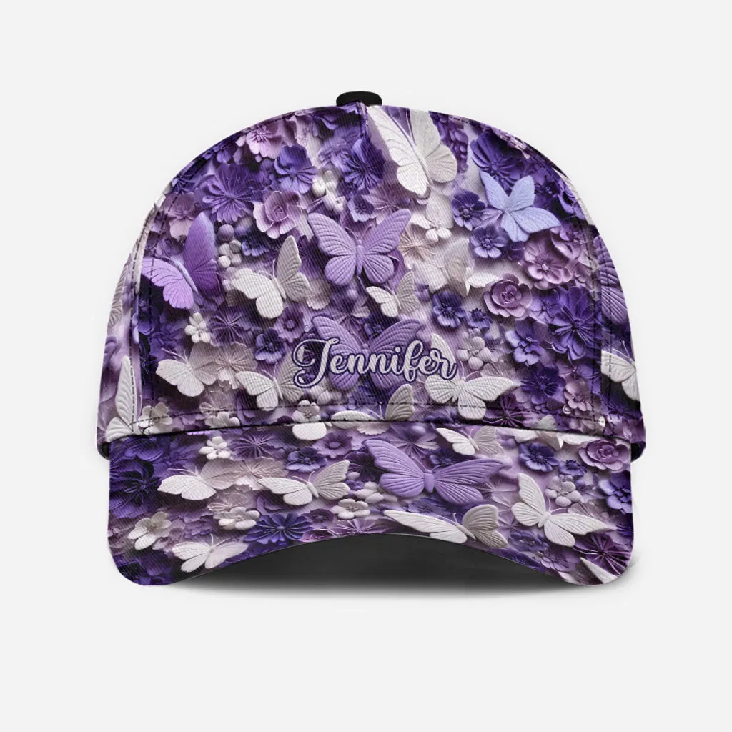 Purple Butterflies - Personalized Butterfly Classic Cap