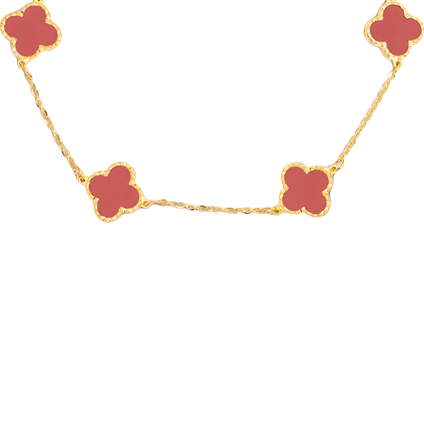 "Graceful Clover Cascade" In Yellow Gold