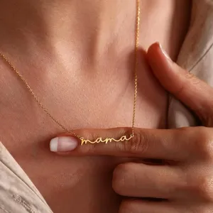 "Mama" - Handwritten Style Necklace