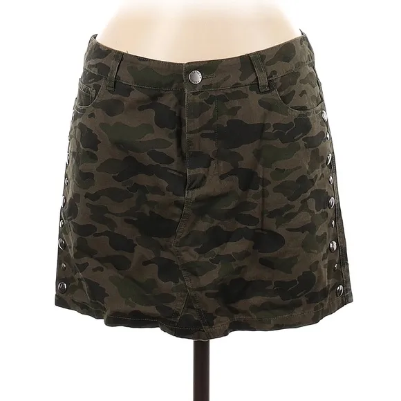 Rebecca Mincoff Camouflage Mini Skirt