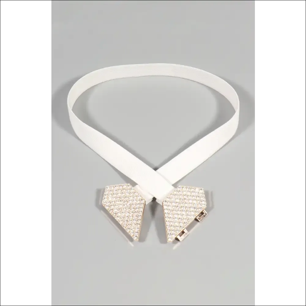 Rhinestone Heart Buckle Elastic Belt - Chic & Trendy