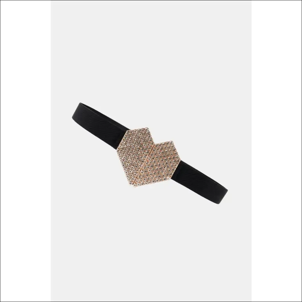 Rhinestone Heart Buckle Elastic Belt - Chic & Trendy
