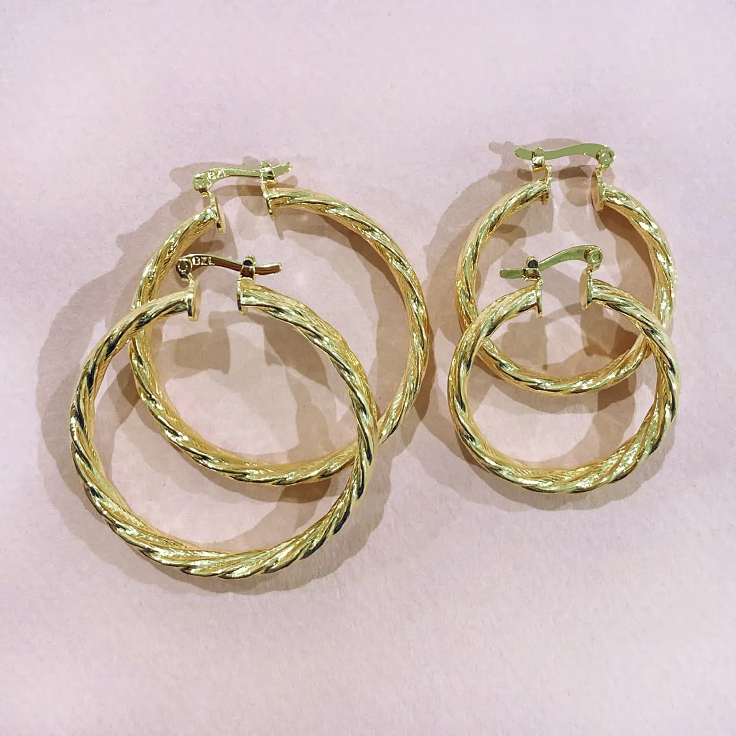 Ridged Hoop Earring
