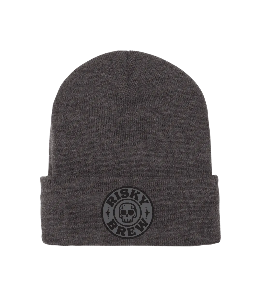 Risky Leather Patch Beanie