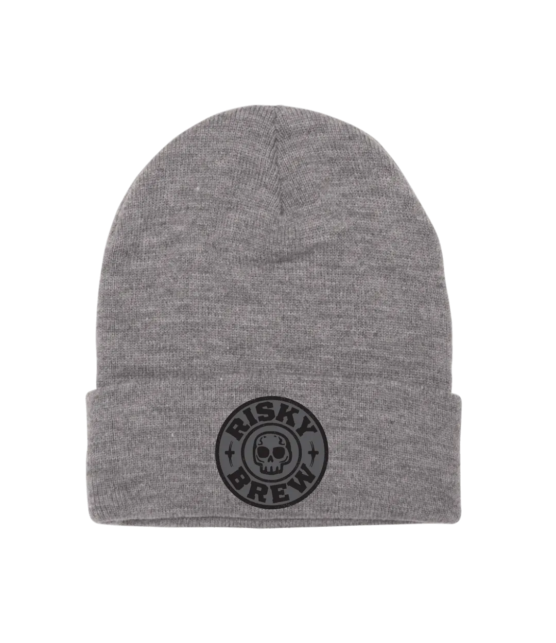 Risky Leather Patch Beanie