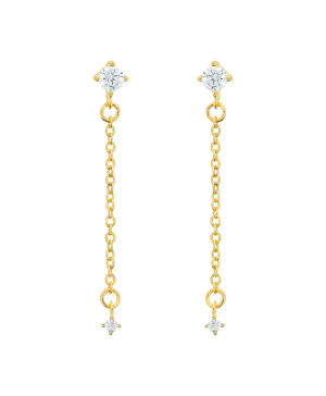 Rosa Earring White 18ct Gold Plated