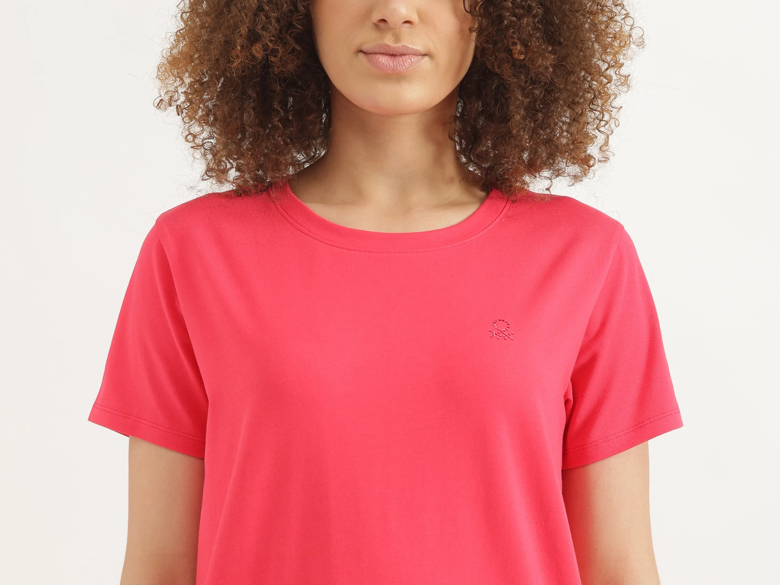 Round Neck Solid Tshirt