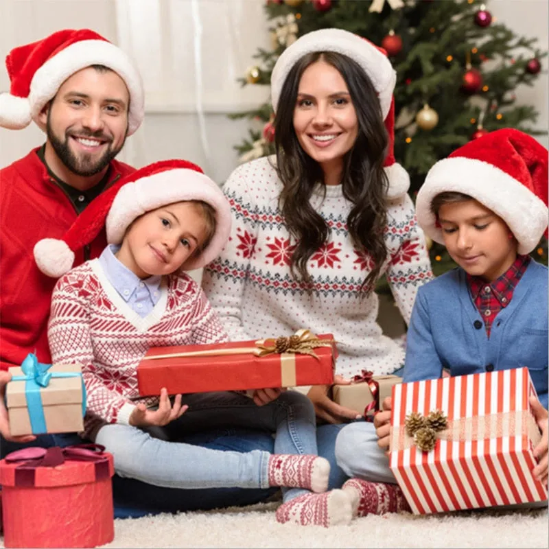 Santa  Xmas  Extra Thicken Classic Christmas Hat