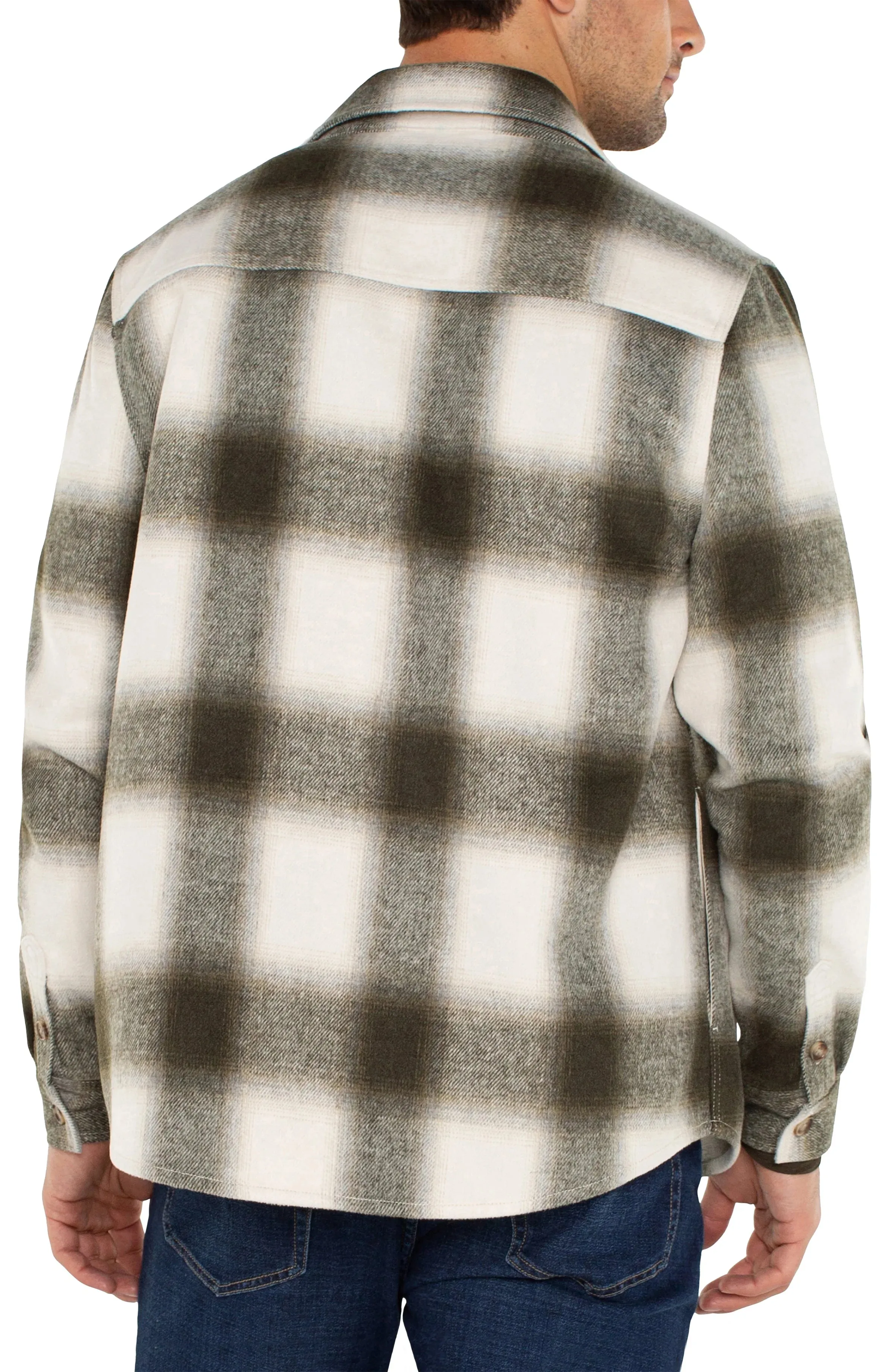 Shirt Jacket - Ivory olive multi