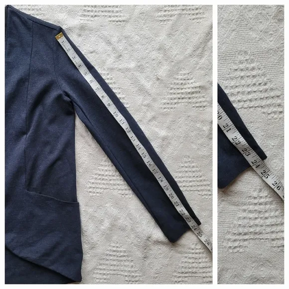 Shop Figs, Casual Everyday Long Sleeve Cozy Cardigan with Pockets- Navy Blue