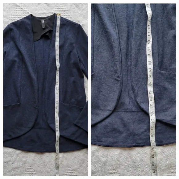 Shop Figs, Casual Everyday Long Sleeve Cozy Cardigan with Pockets- Navy Blue