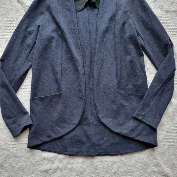 Shop Figs, Casual Everyday Long Sleeve Cozy Cardigan with Pockets- Navy Blue