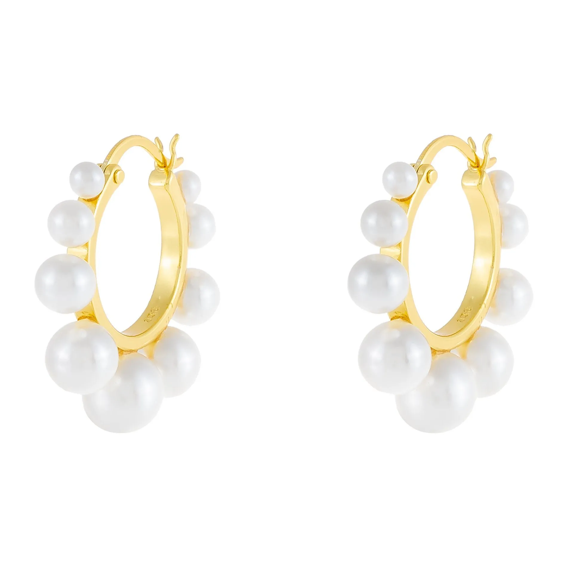 Small Pearl Hoop Earring