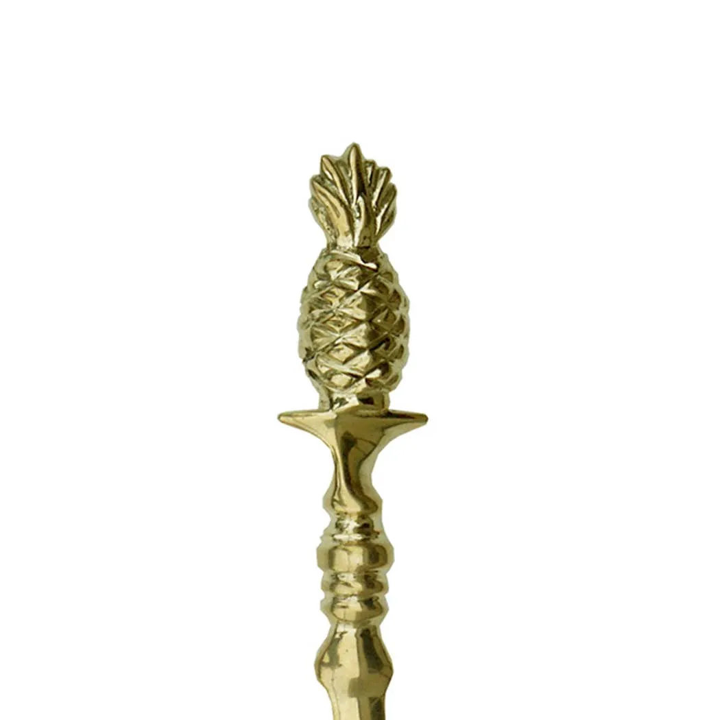 Solid Brass Pineapple Letter Opener | 8-1/4" Knife Mail Envelope Opener Staple Remover