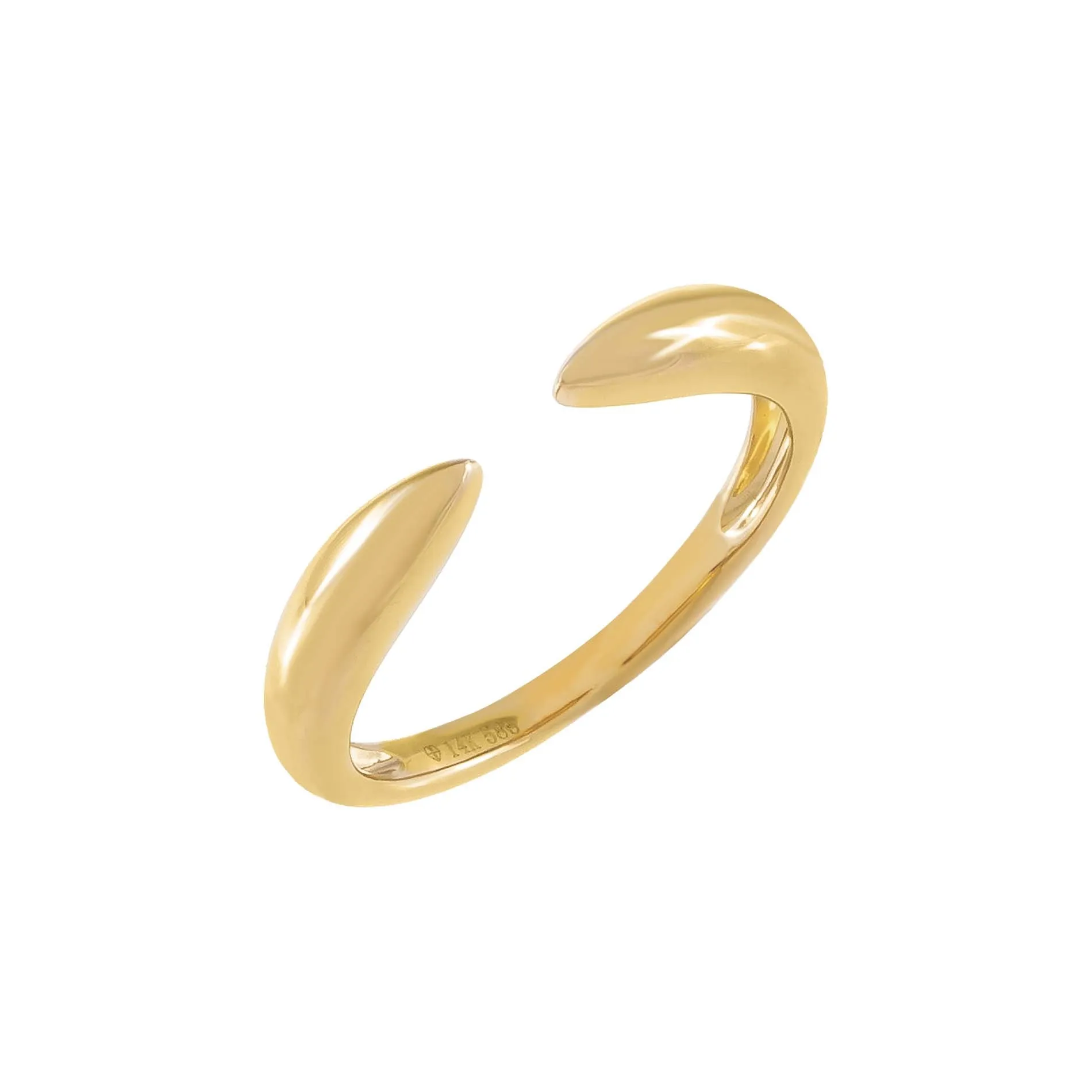 Solid Claw Ring 14K