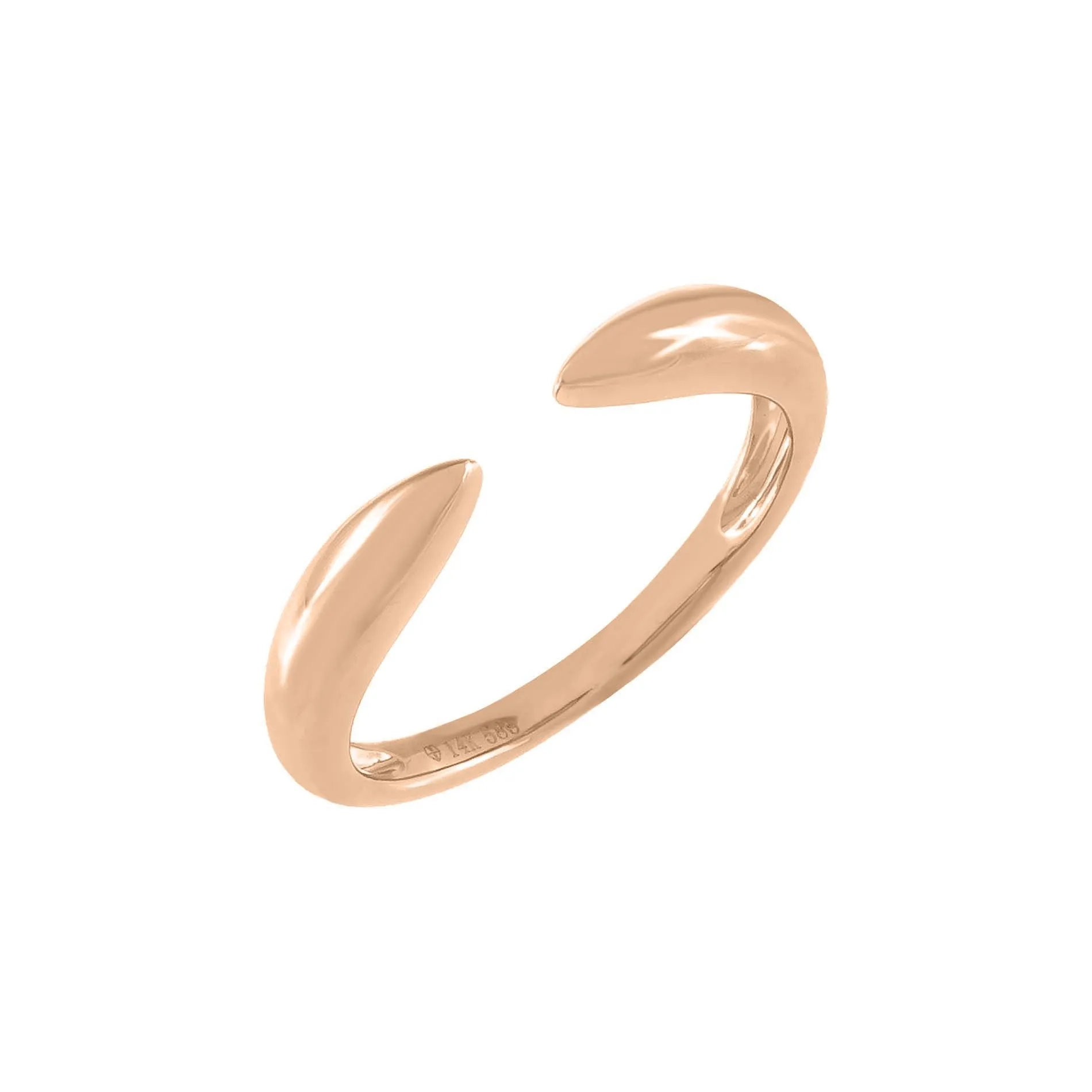Solid Claw Ring 14K