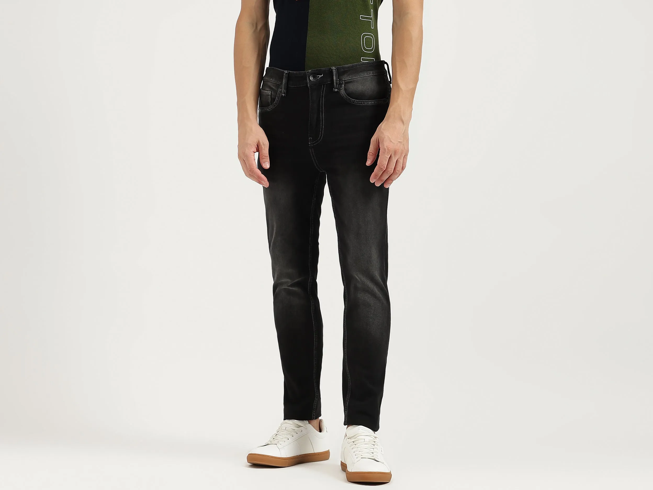 Solid Low Crotch Fit Jeans