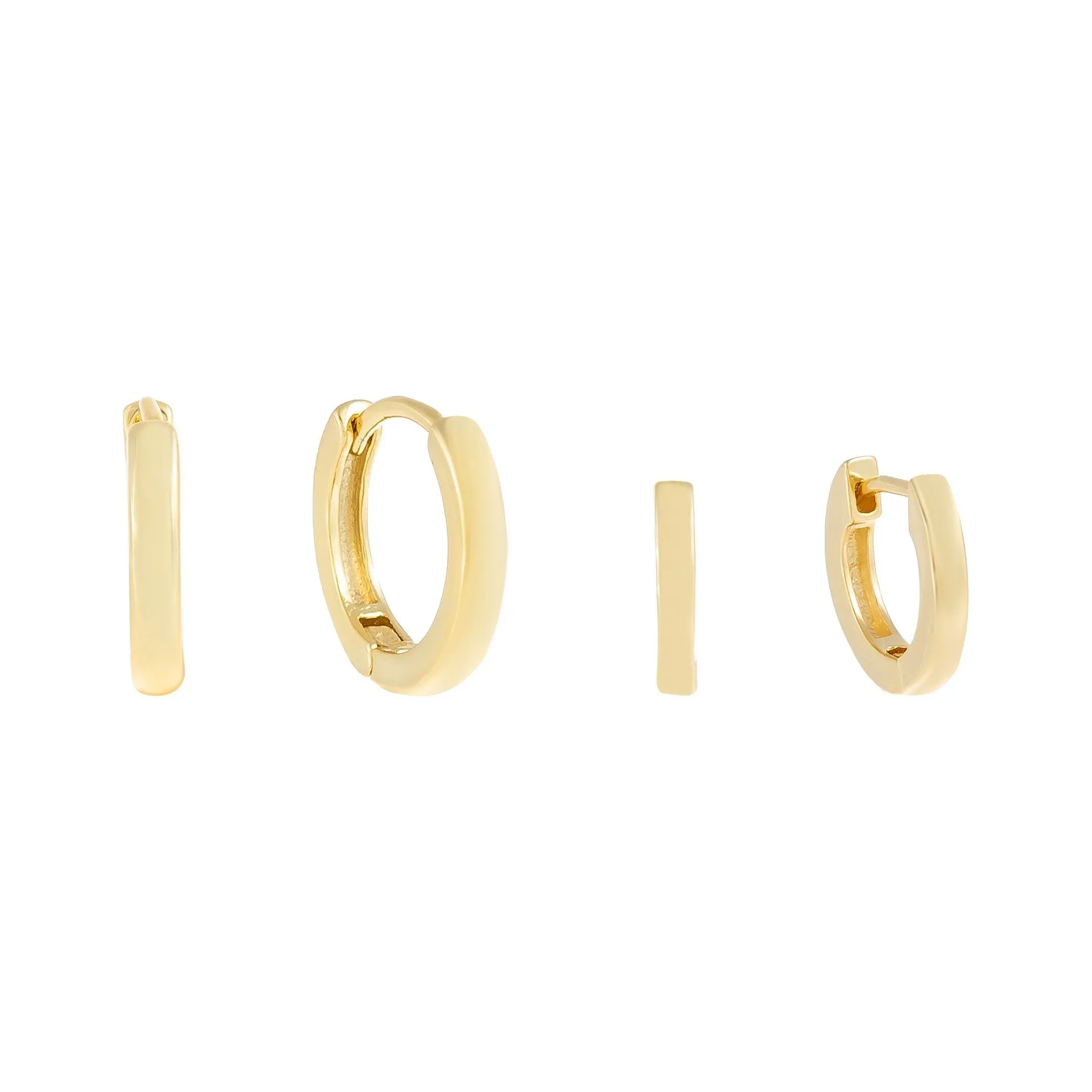 Solid Mini Huggie Earring Combo Set
