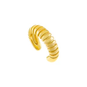 Solid Ribbed Dome Ear Cuff