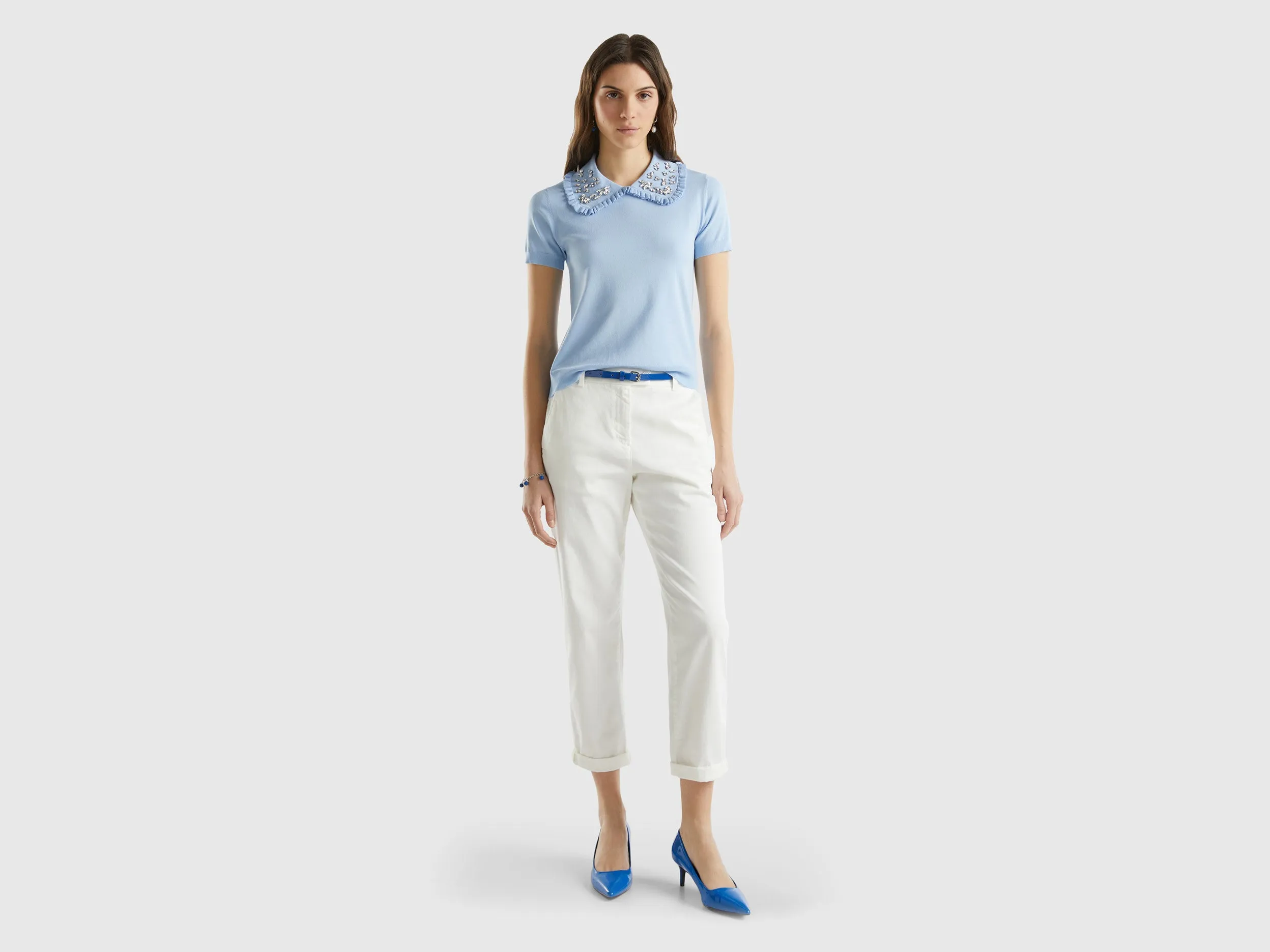Spread Collar Solid Top