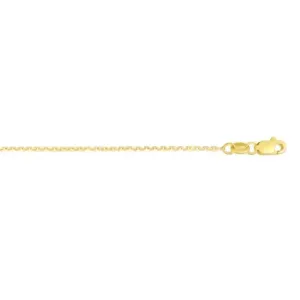 Springer's Collection14k Yellow Gold 16" Diamond-Cut Cable Chain Necklace