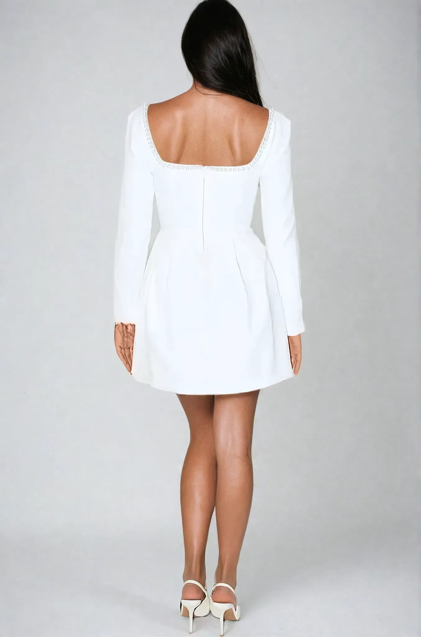 Square-Neck Mini Dress | Elegant & Chic | Perfect for Special Occasions