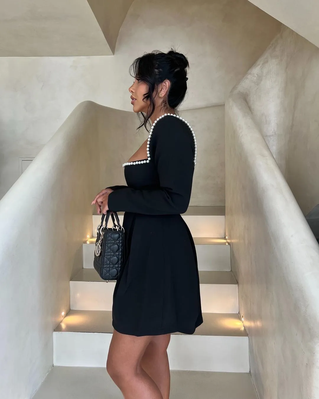 Square-Neck Mini Dress | Elegant & Chic | Perfect for Special Occasions