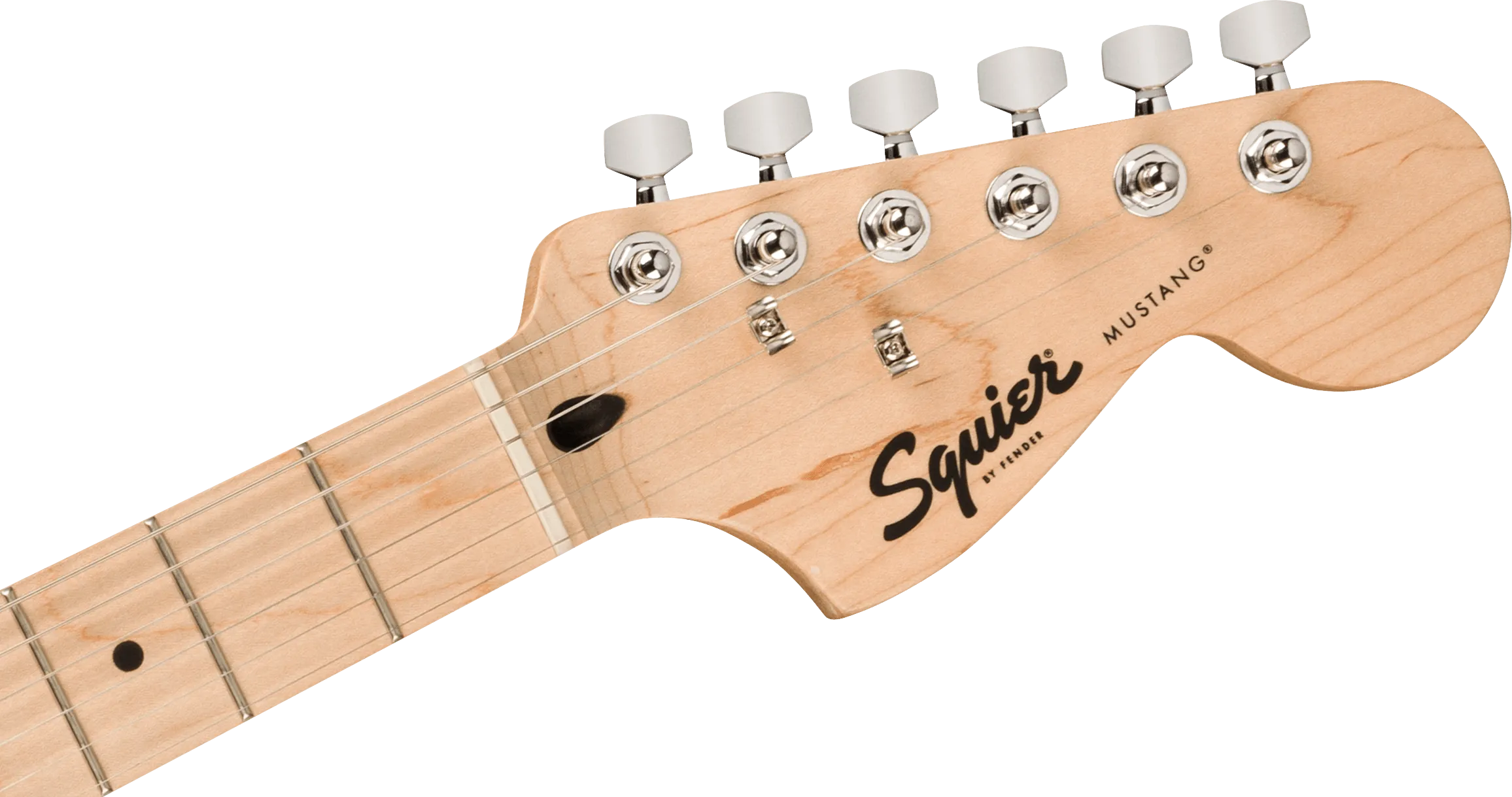 Squier Sonic® Mustang®, Maple Fingerboard, White Pickguard, 2-Color Sunburst