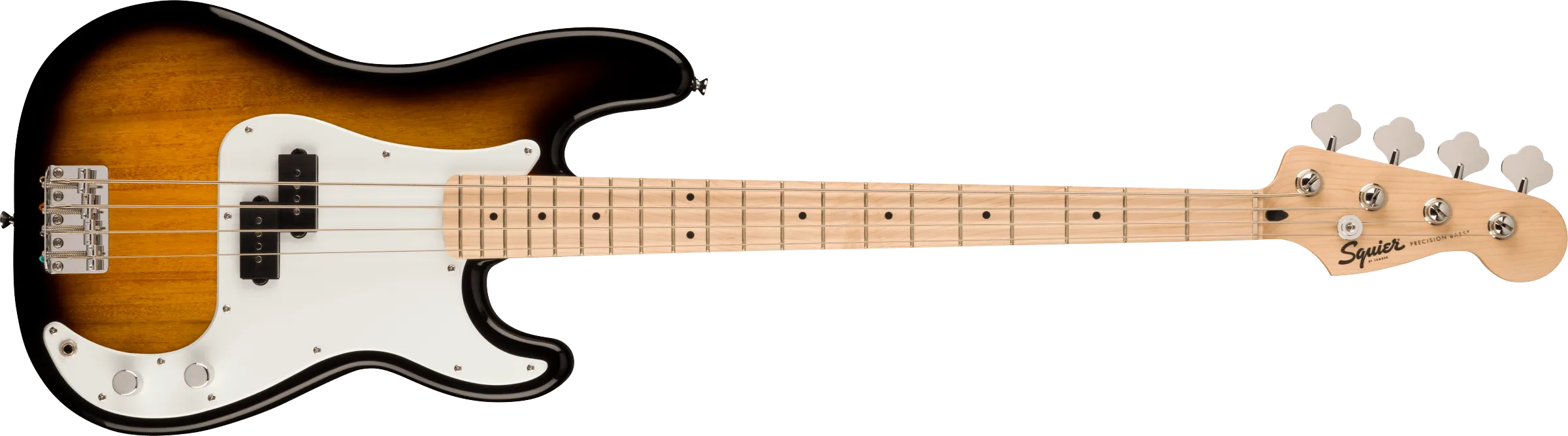 Squier Sonic Precision Bass, Maple Fingerboard, White Pickguard, 2-Color Sunburst