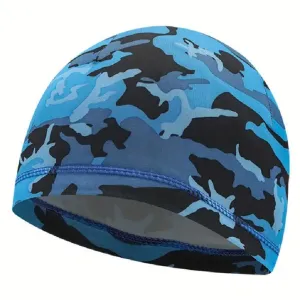 StealthRider: The Blue Camo Performance Riding Cap (#skullcap-H)
