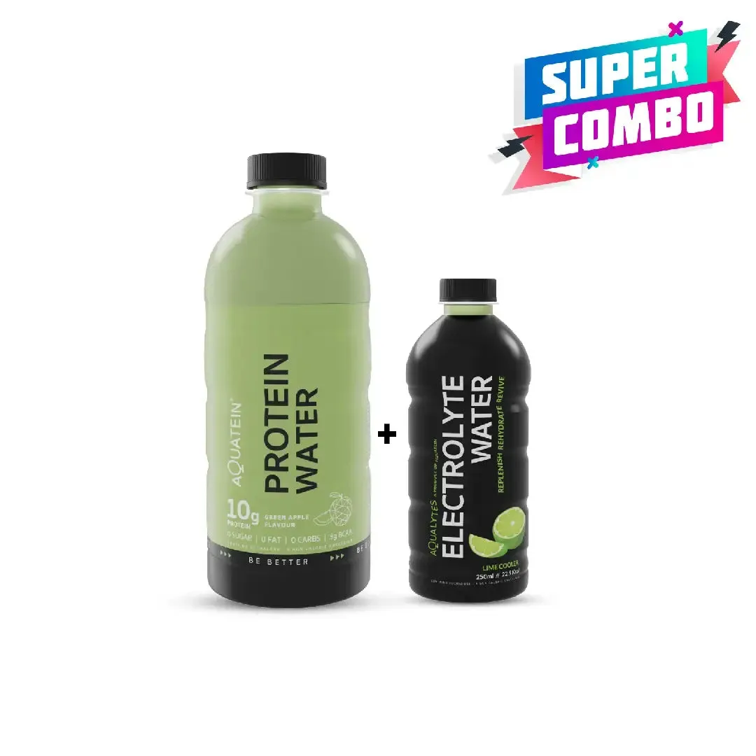 Super Combo Aquatein with Protein 10g 500ml   Aqualytes Electrolyte Water 250ml