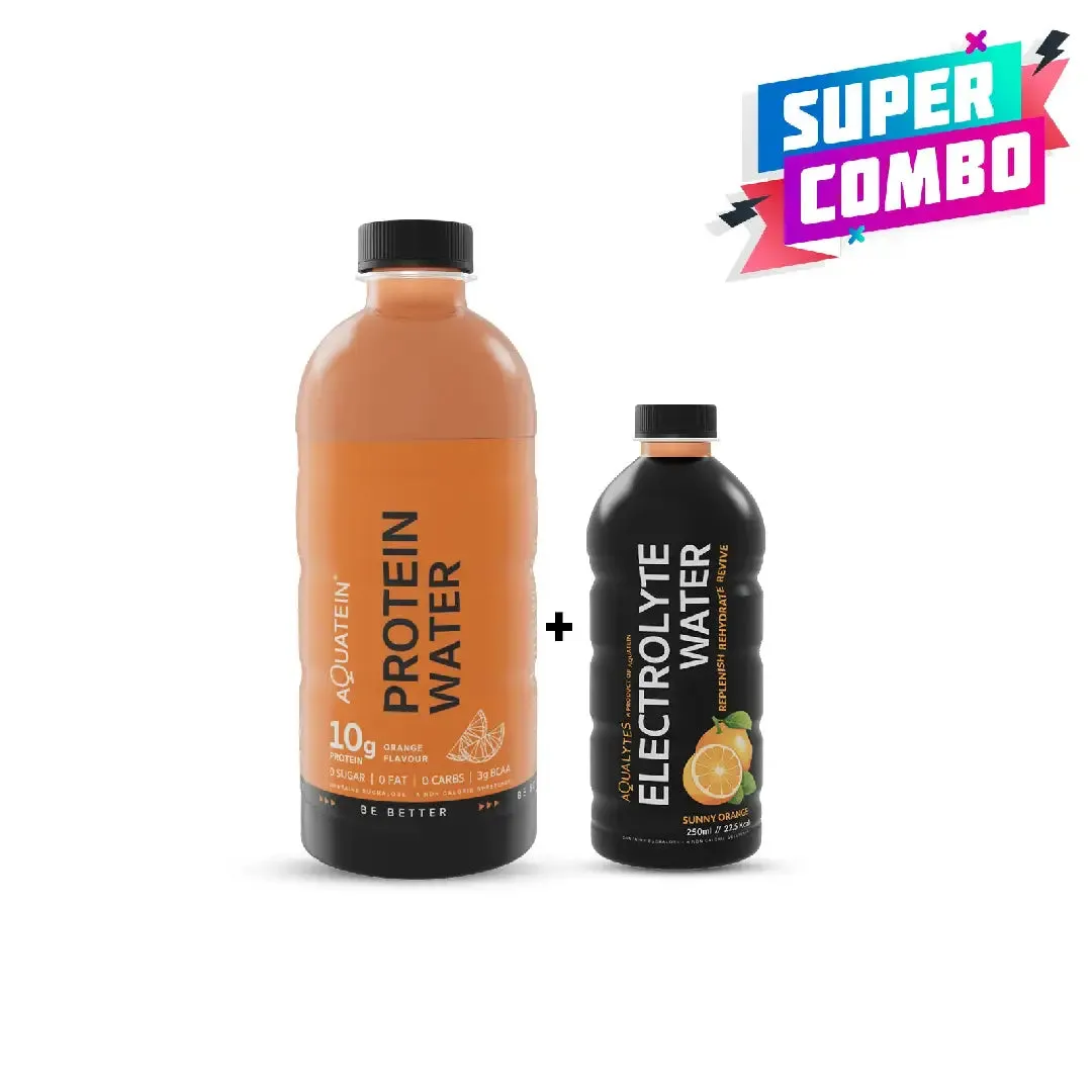 Super Combo Aquatein with Protein 10g 500ml   Aqualytes Electrolyte Water 250ml