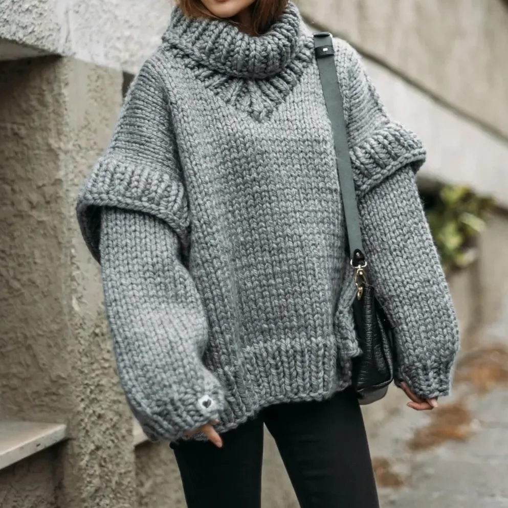Sweater Livia™ | Women's Oversized Turtleneck Sweater | Cozy Knit, Relaxed Fit & Warm Fabric