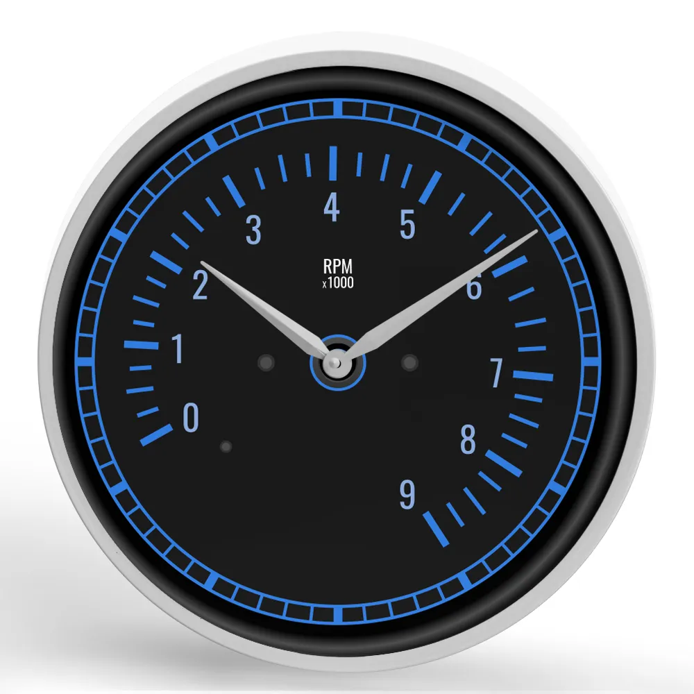Tachometer <br>Round Framed Wall Clock 11.75"