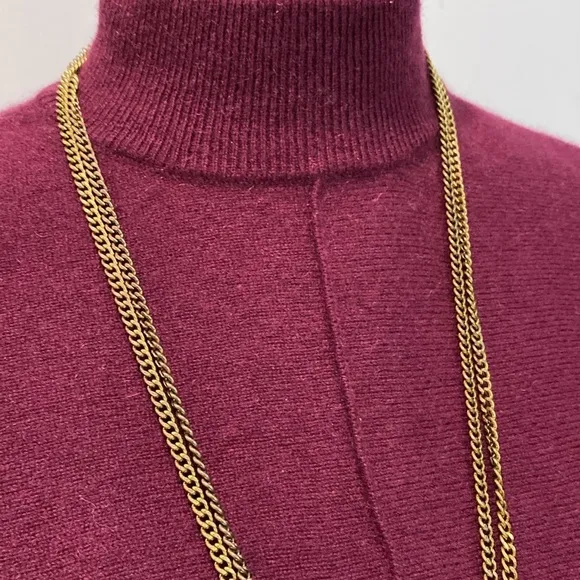 Tahari cashmere burgundy Dolan Sleeve Sweater