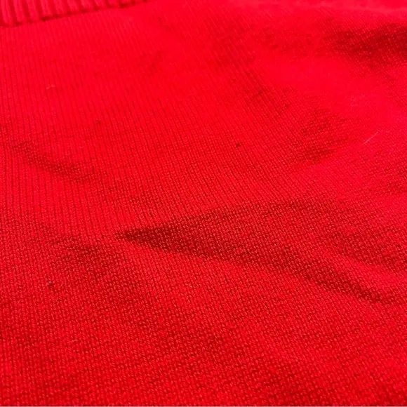 Talbots Red Sweater Size Petite XL Long Sleeve Ribbed Top Cotton Blend