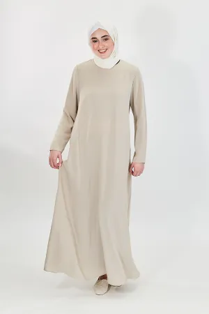 Timeless Noir Modest Abaya | Beige