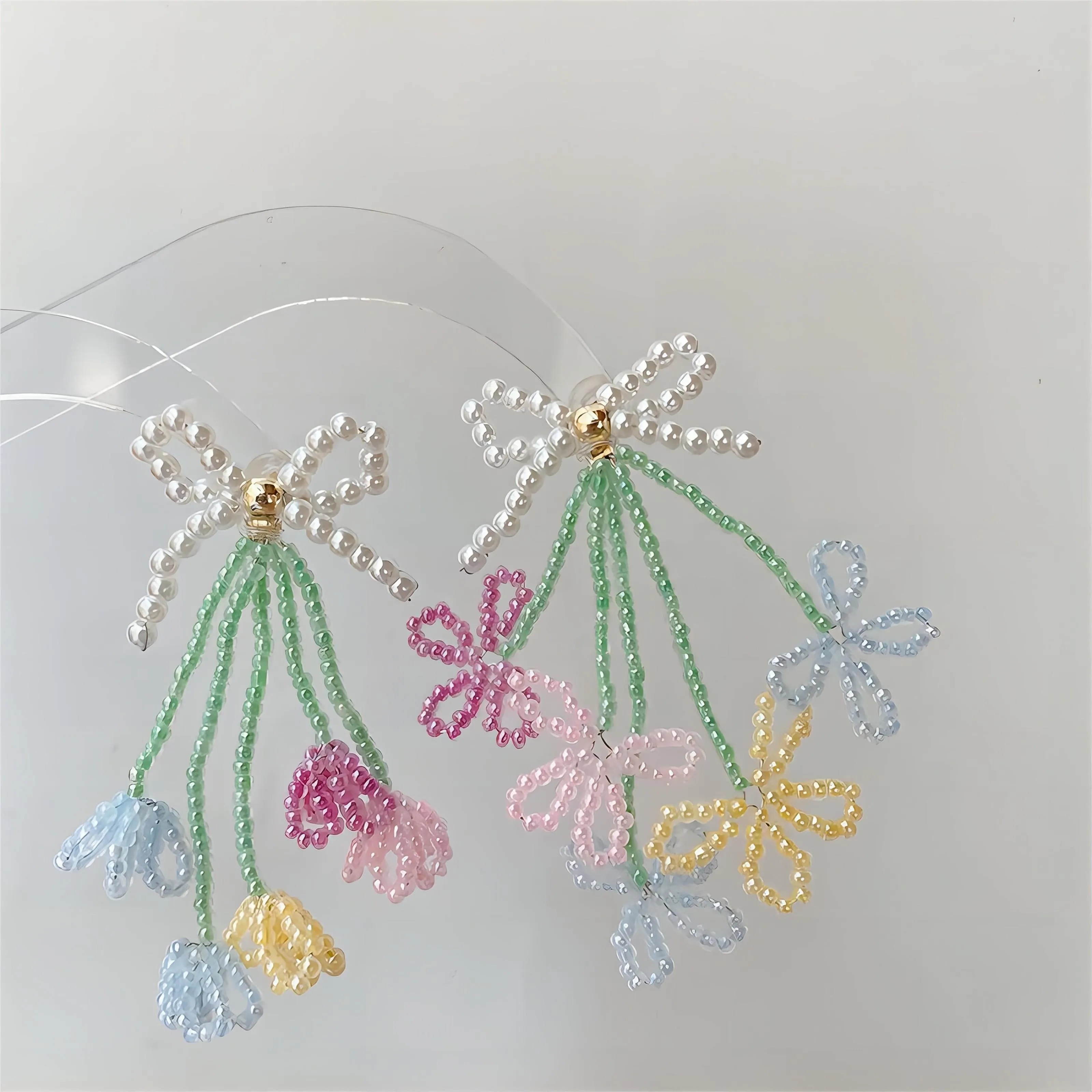 Transformable Tulip To Butterfly Beaded Earrings