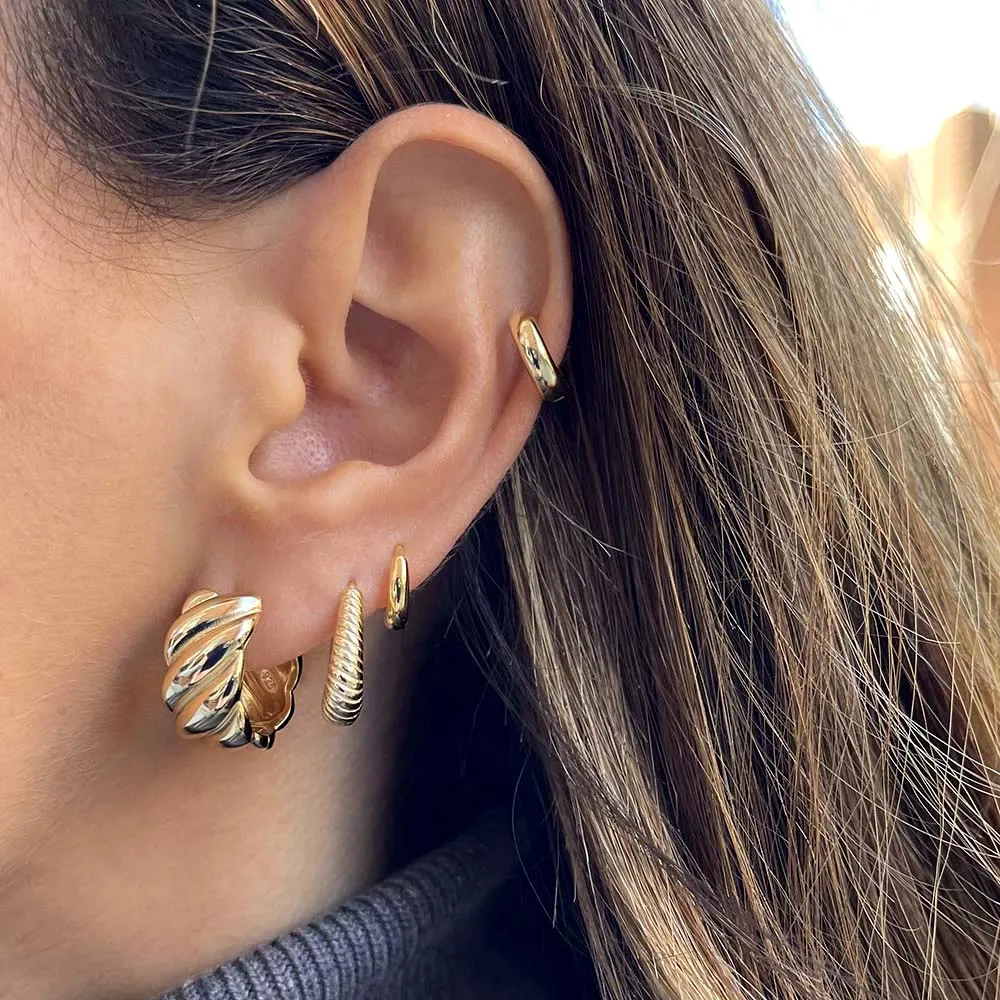 Twisted Huggie Earring