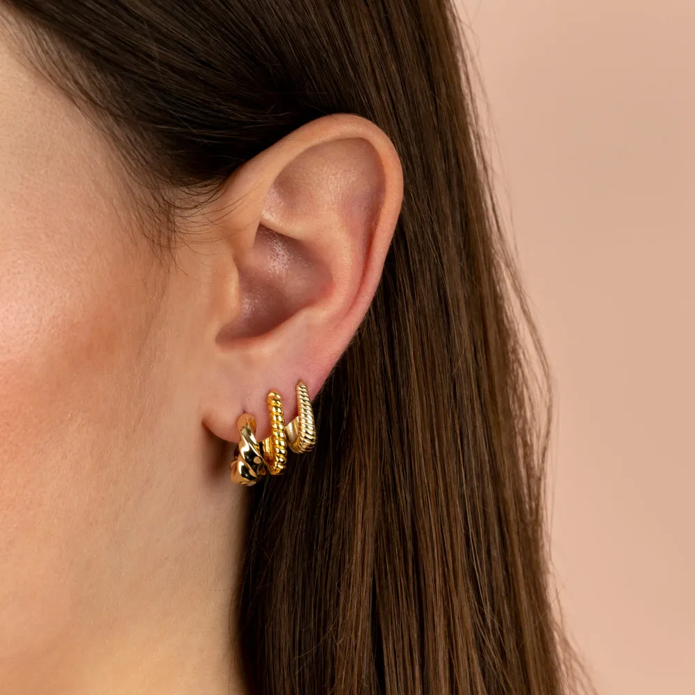 Twisted Huggie Earring