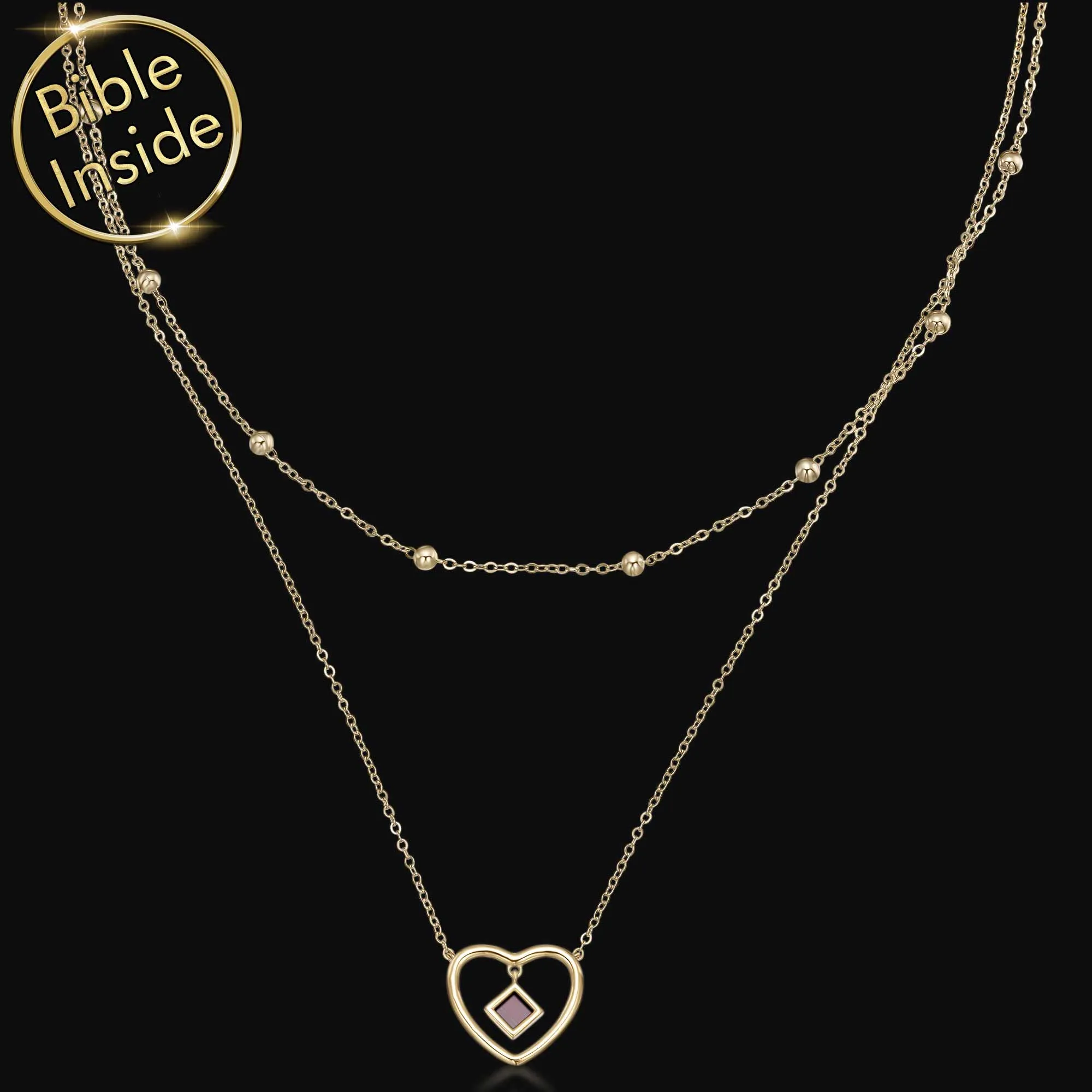Valentine's Day Jewelry Gift with Micro Bible - Sunshine Pendant
