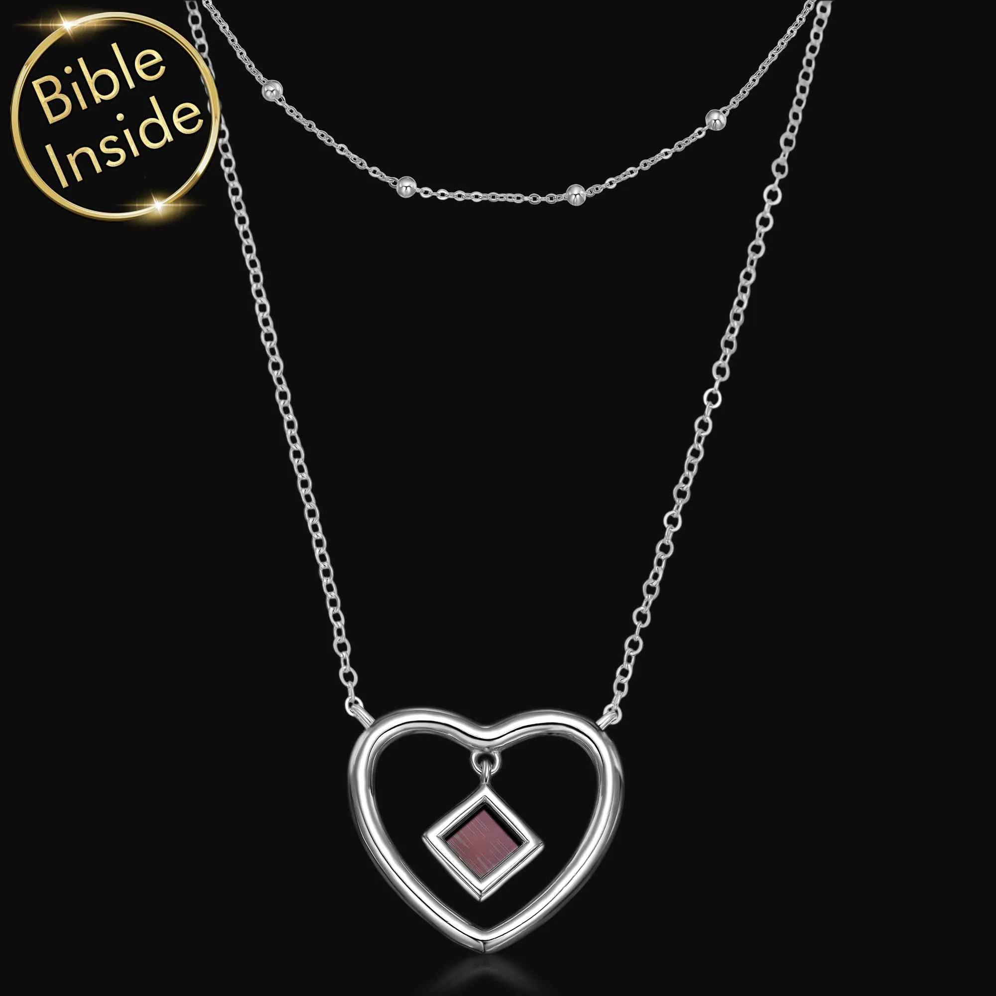 Valentine's Day Jewelry Gift with Micro Bible - Sunshine Pendant