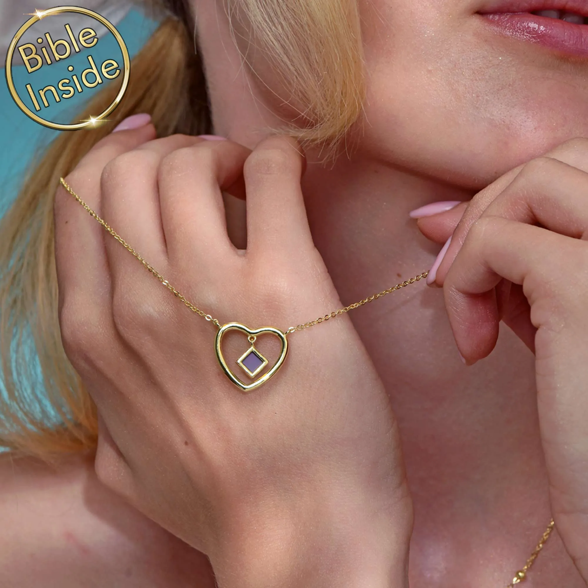 Valentine's Day Jewelry Gift with Micro Bible - Sunshine Pendant