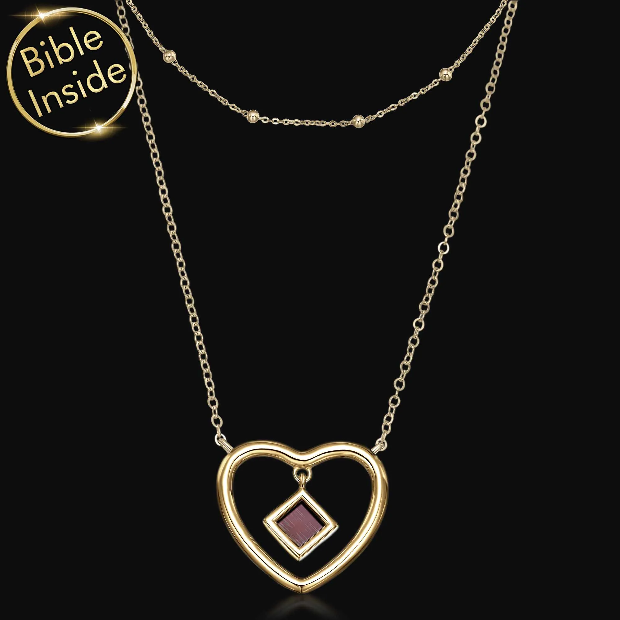 Valentine's Day Jewelry Gift with Micro Bible - Sunshine Pendant
