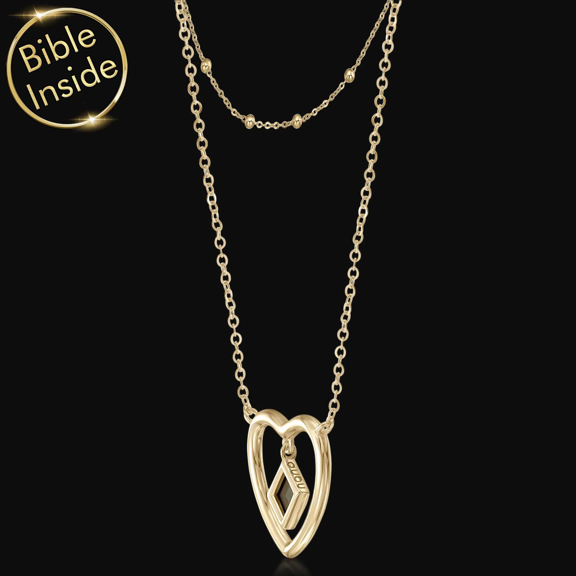 Valentine's Day Jewelry Gift with Micro Bible - Sunshine Pendant