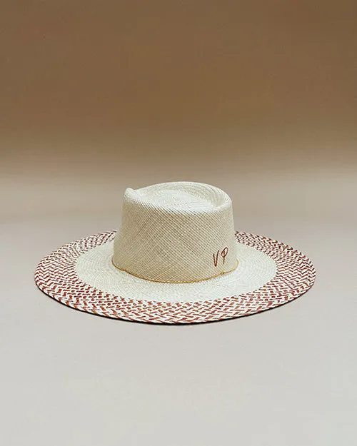 VAN PALMA | Delia Straw Hat | Natural & Auburn
