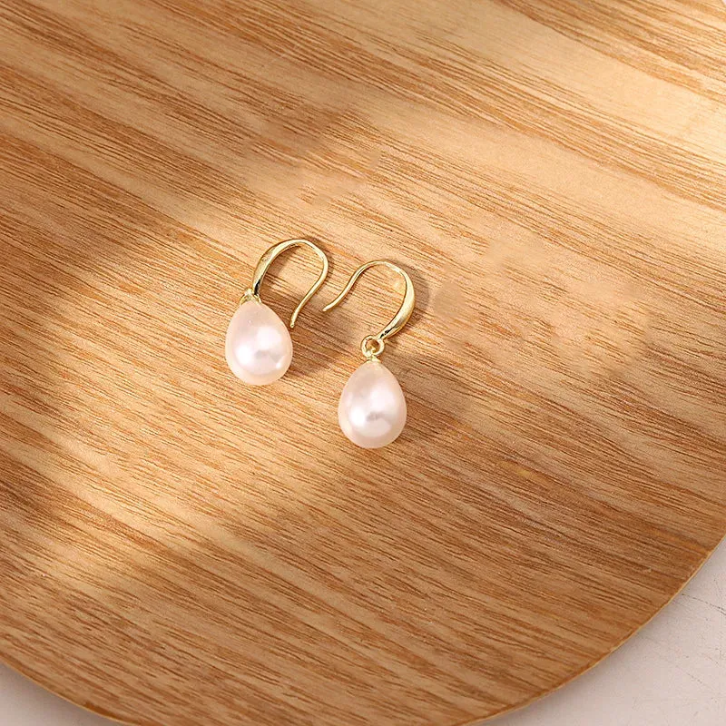 Water Drop Pearl Dangle Earrings