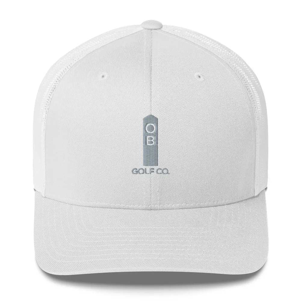 White OB Trucker Cap